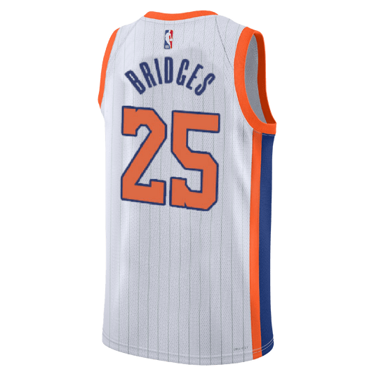 Mikal Bridges 25 New York Knicks White City Edition Jersey - Elite Zone Sports
