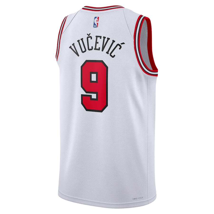 Nikola Vučević 9 Chicago Bulls White Association Jersey - Elite Zone Sports