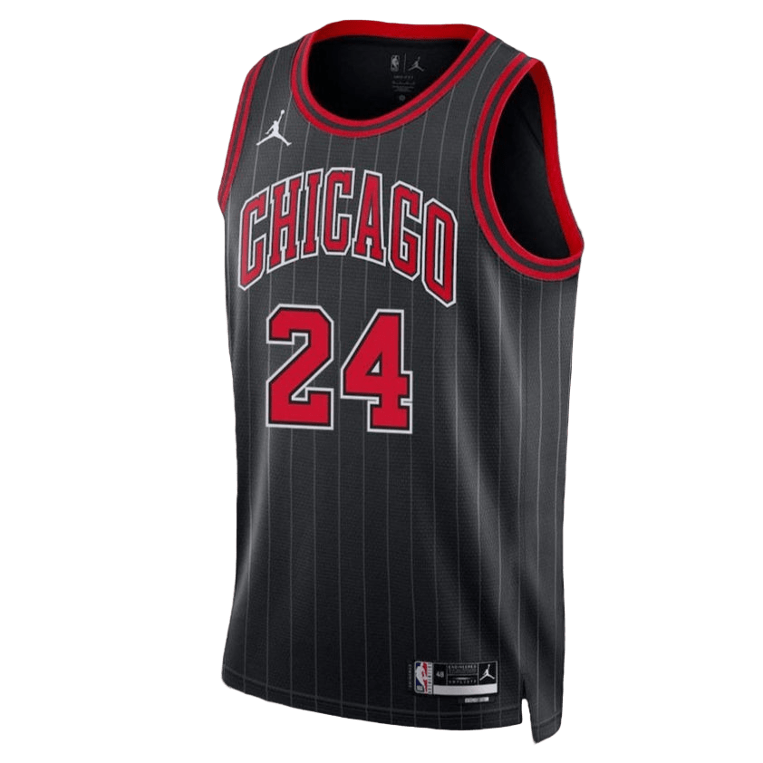 Noa Essengue 24 Chicago Bulls Black Statement Jersey - Elite Zone Sports