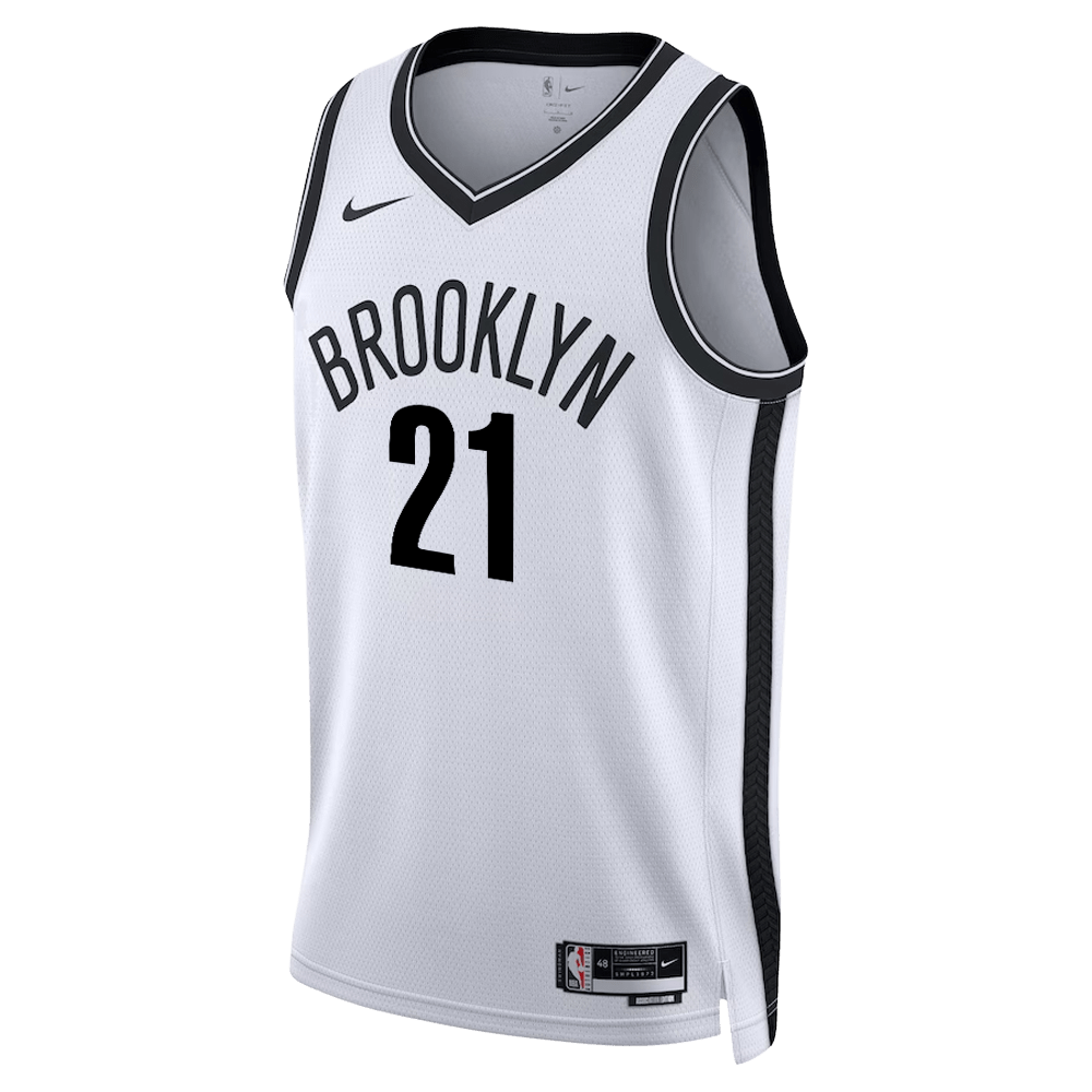 Noah Clowney 21 Brooklyn Nets White Association Jersey - Elite Zone Sports