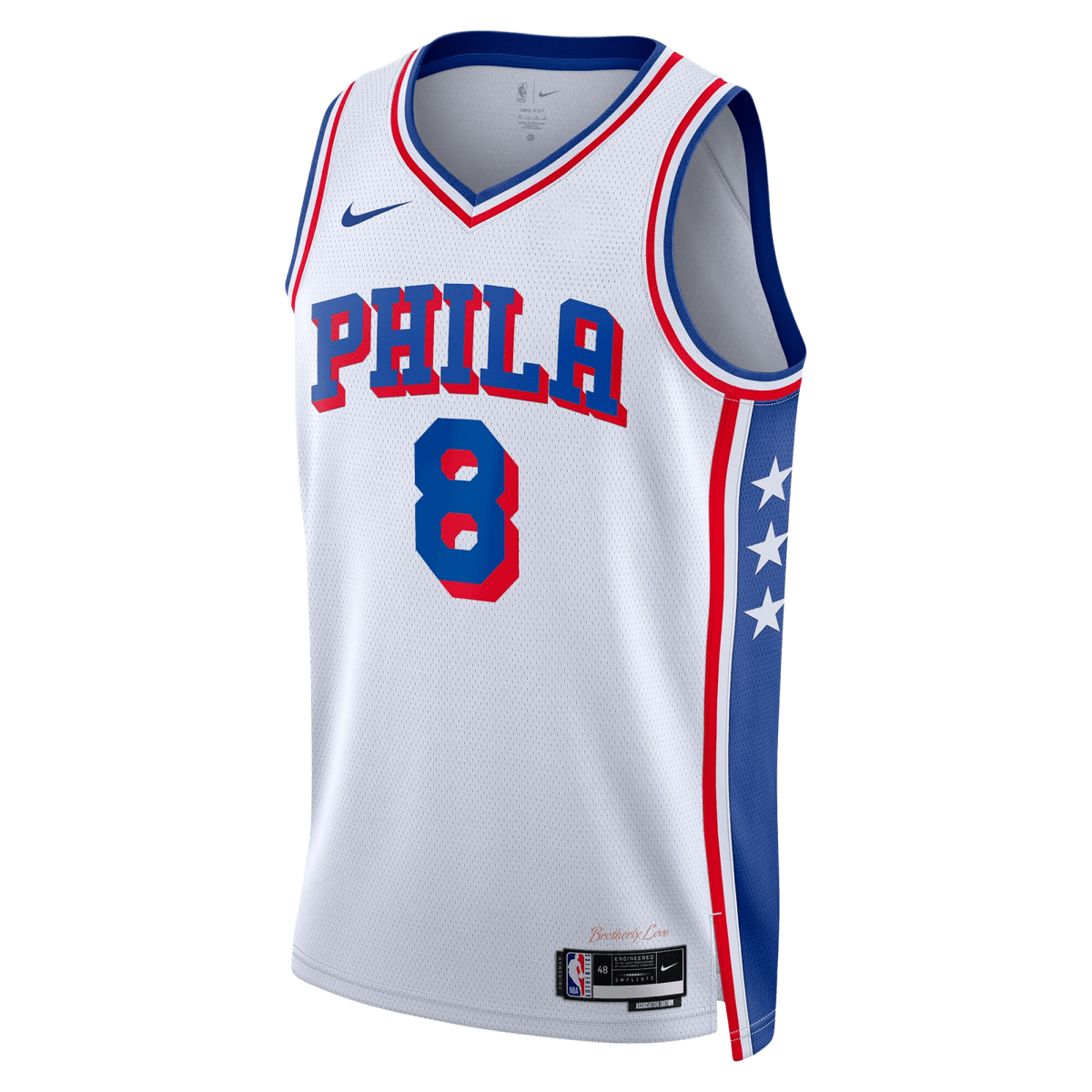Paul George 8 Philadelphia 76ers White Association Jersey - Elite Zone Sports