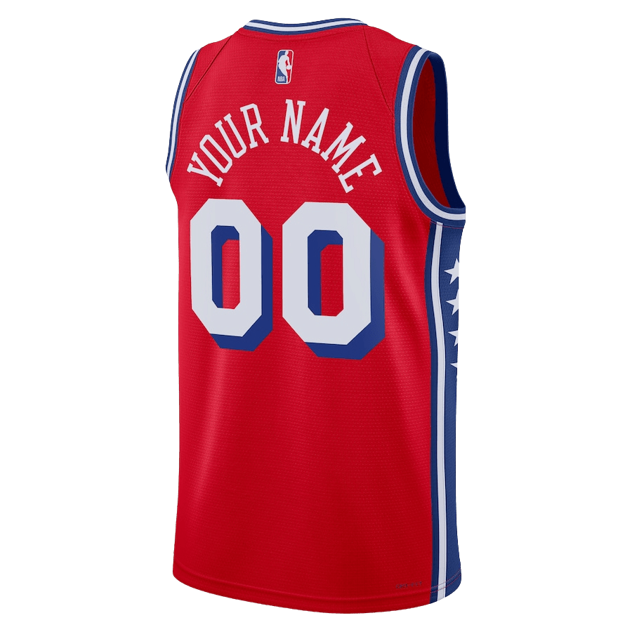Personalized Philadelphia 76ers Red Statement Jersey - Elite Zone Sports