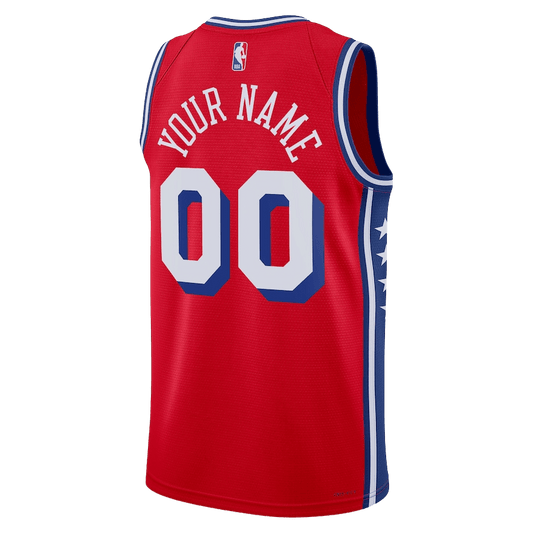 Personalized Philadelphia 76ers Red Statement Jersey - Elite Zone Sports