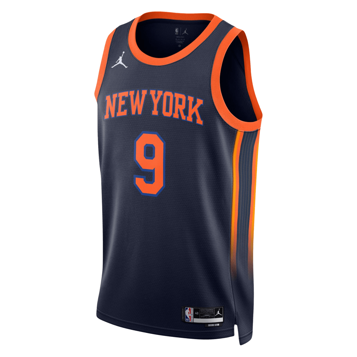 RJ Barrett 9 New York Knicks Navy Statement Jersey - Elite Zone Sports