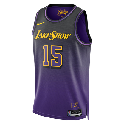 Austin Reaves #15 Los Angeles Lakers Purple City Edition Jersey