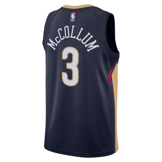 CJ McCollum #3 New Orleans Pelicans Navy Icon Jersey