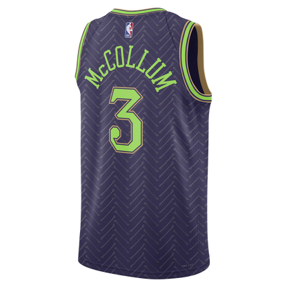 CJ McCollum #3 New Orleans Pelicans Purple City Edition Jersey