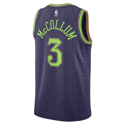 CJ McCollum #3 New Orleans Pelicans Purple City Edition Jersey