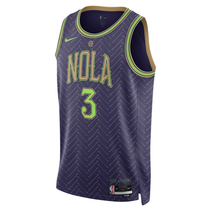 CJ McCollum #3 New Orleans Pelicans Purple City Edition Jersey