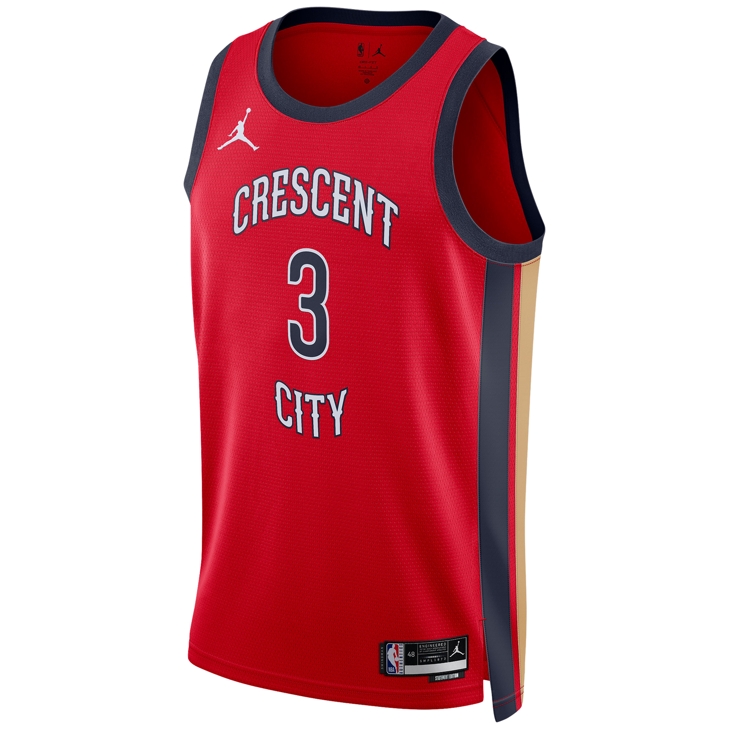 CJ McCollum #3 New Orleans Pelicans Red Statement Jersey