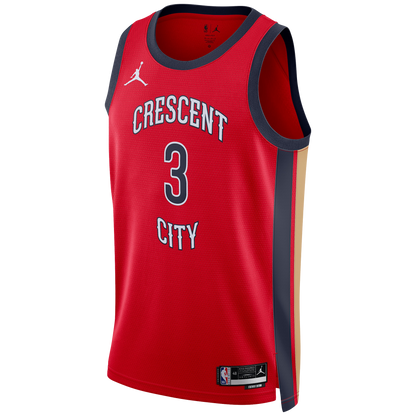 CJ McCollum #3 New Orleans Pelicans Red Statement Jersey