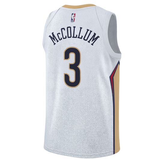 CJ McCollum #3 New Orleans Pelicans White Association Jersey
