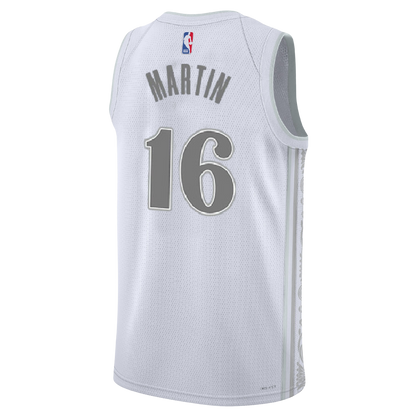 Caleb Martin #16 Dallas Mavericks White City Edition Jersey