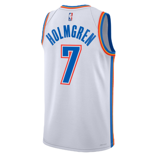 Chet Holmgren #7 Oklahoma City Thunder White Association Jersey