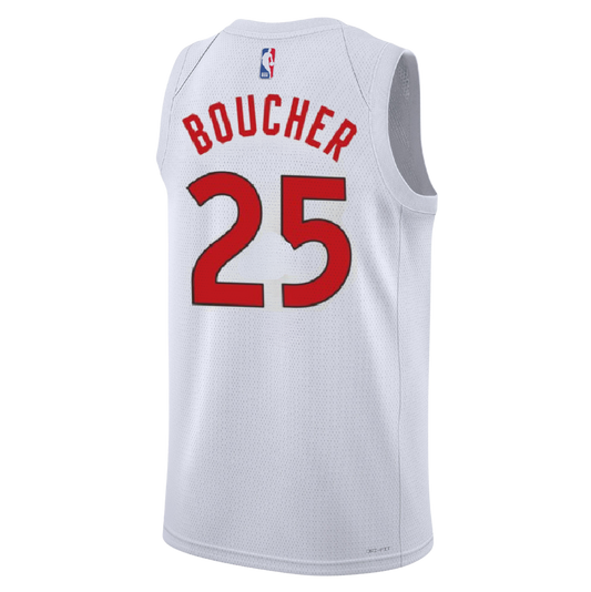 Chris Boucher #25 Toronto Raptors White Association Jersey