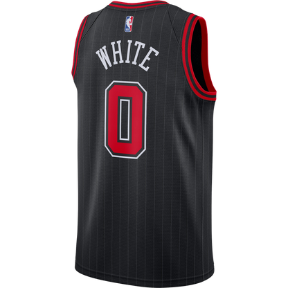 Coby White #0 Chicago Bulls Black Statement Jersey
