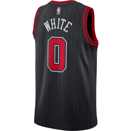 Coby White #0 Chicago Bulls Black Statement Jersey