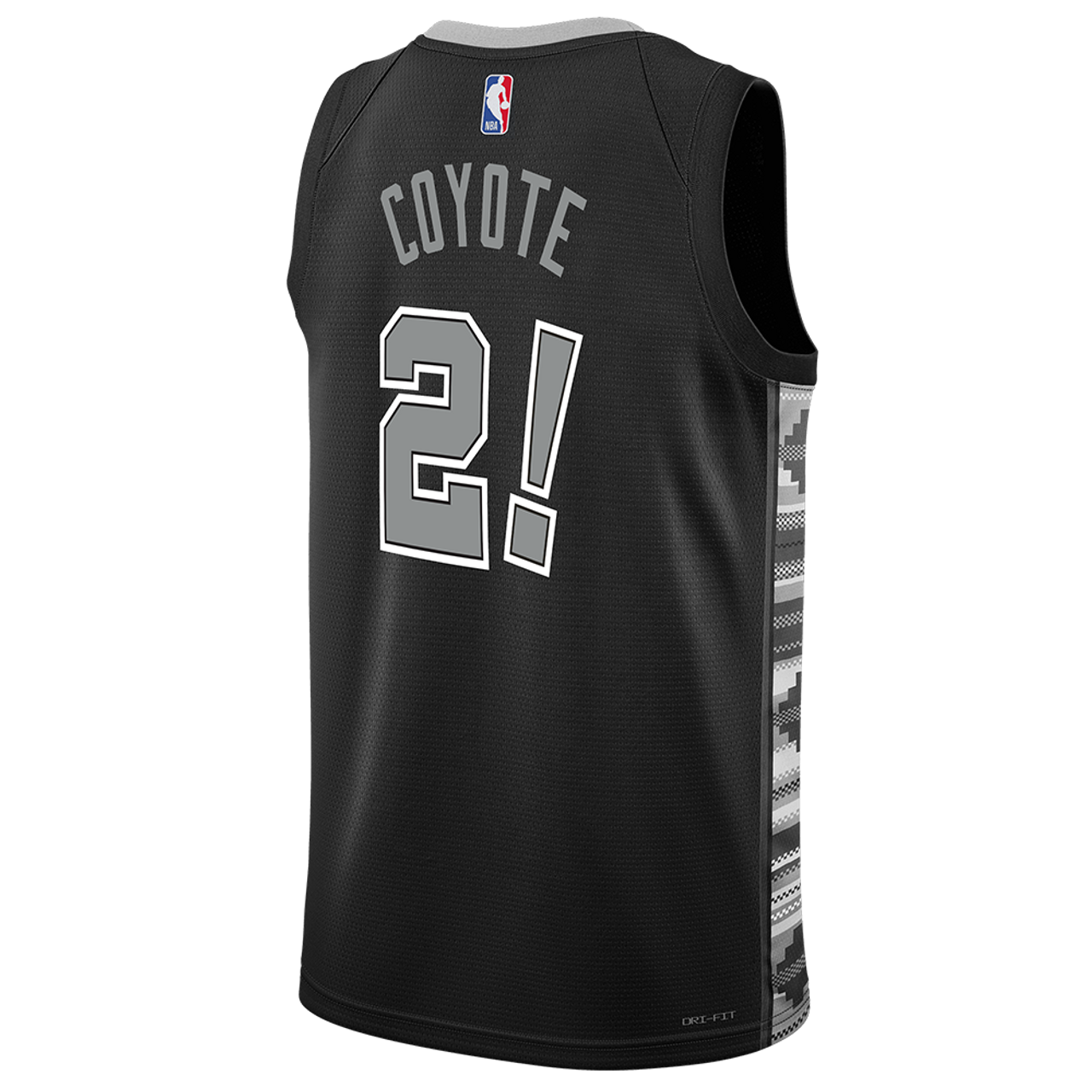 Coyote #2! San Antonio Spurs Black Statement Jersey