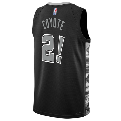 Coyote #2! San Antonio Spurs Black Statement Jersey