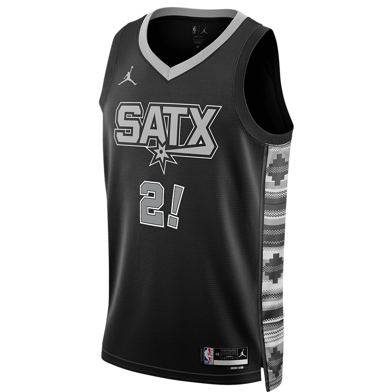 Coyote #2! San Antonio Spurs Black Statement Jersey