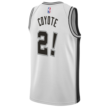 Coyote #2! San Antonio Spurs White Association Jersey