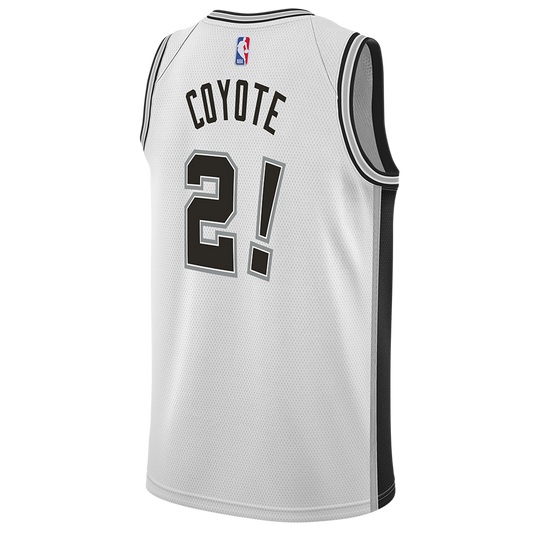 Coyote #2! San Antonio Spurs White Association Jersey