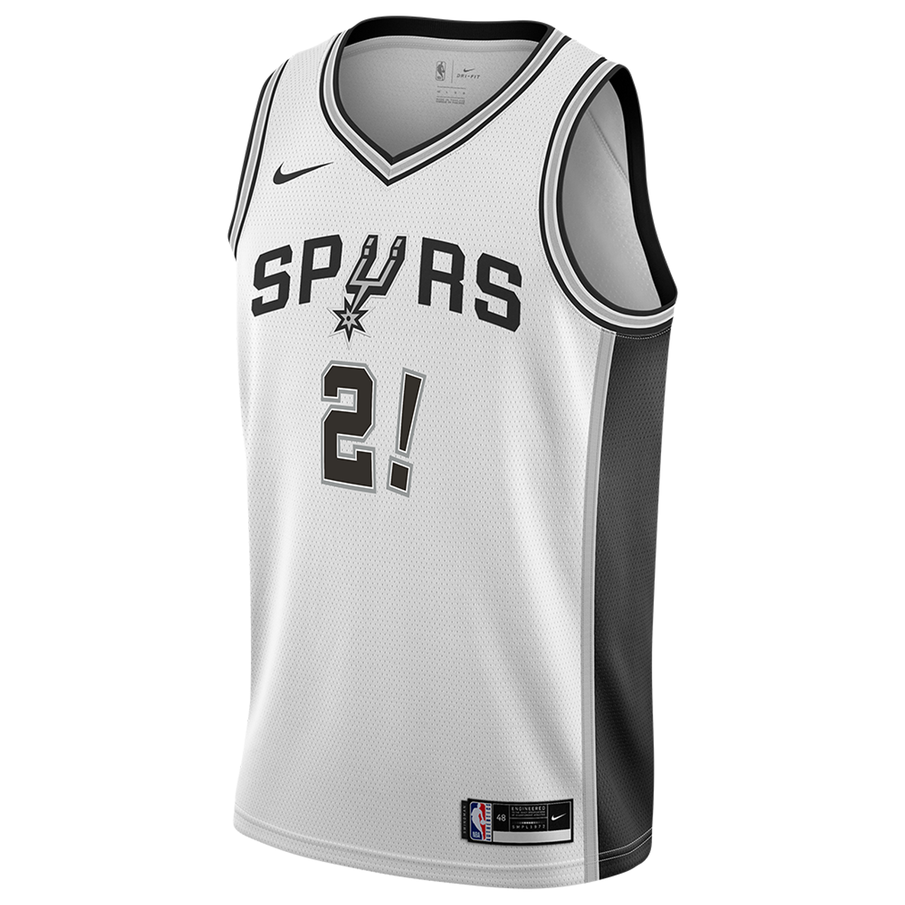 Coyote #2! San Antonio Spurs White Association Jersey