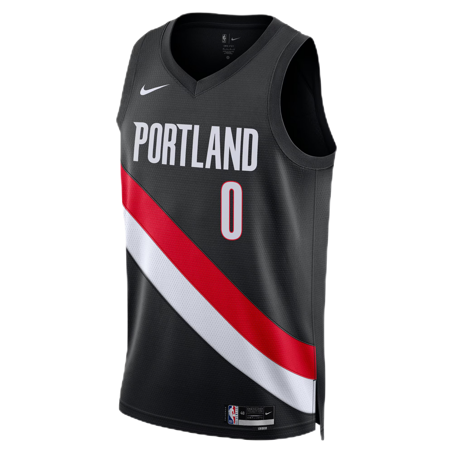 Damian Lillard #0 Portland Trail Blazers Black Icon Jersey