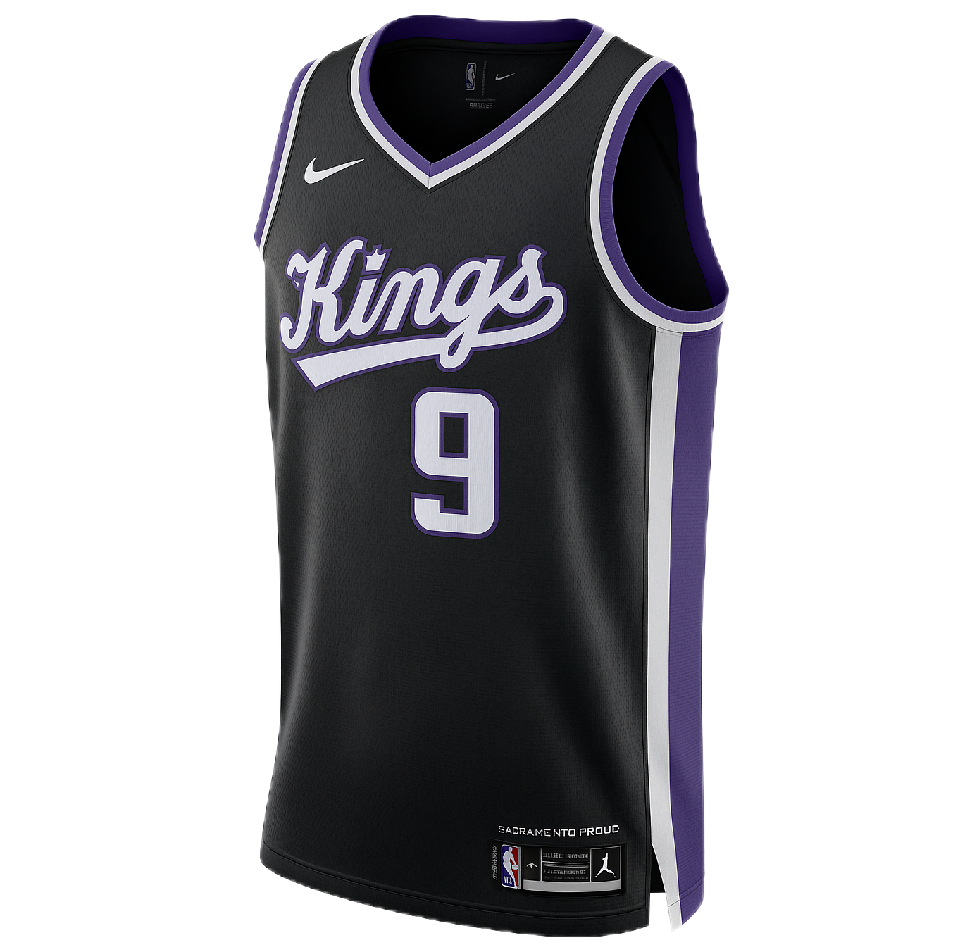 Dario Saric #9 Sacramento Kings Black Icon Jersey