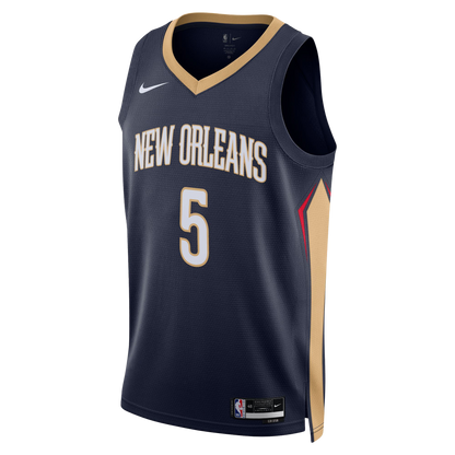 Dejounte Murray #5 New Orleans Pelicans Navy Icon Jersey