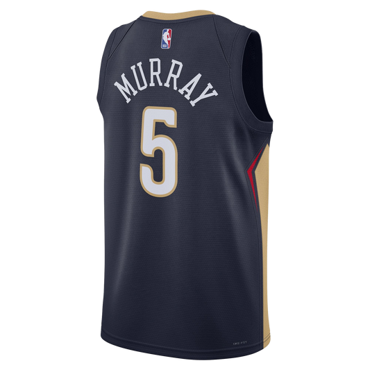 Dejounte Murray #5 New Orleans Pelicans Navy Icon Jersey