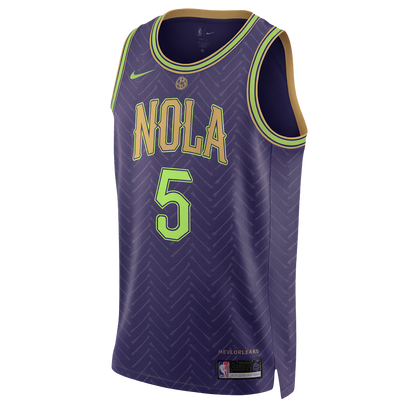 Dejounte Murray #5 New Orleans Pelicans Purple City Edition Jersey