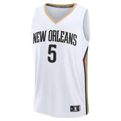 Dejounte Murray #5 New Orleans Pelicans White Association Jersey