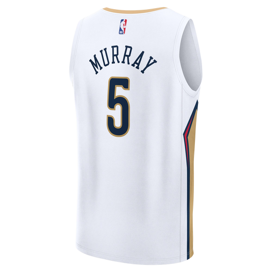 Dejounte Murray #5 New Orleans Pelicans White Association Jersey