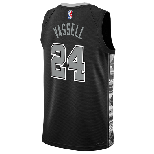 Devin Vassell #24 San Antonio Spurs Black Statement Jersey