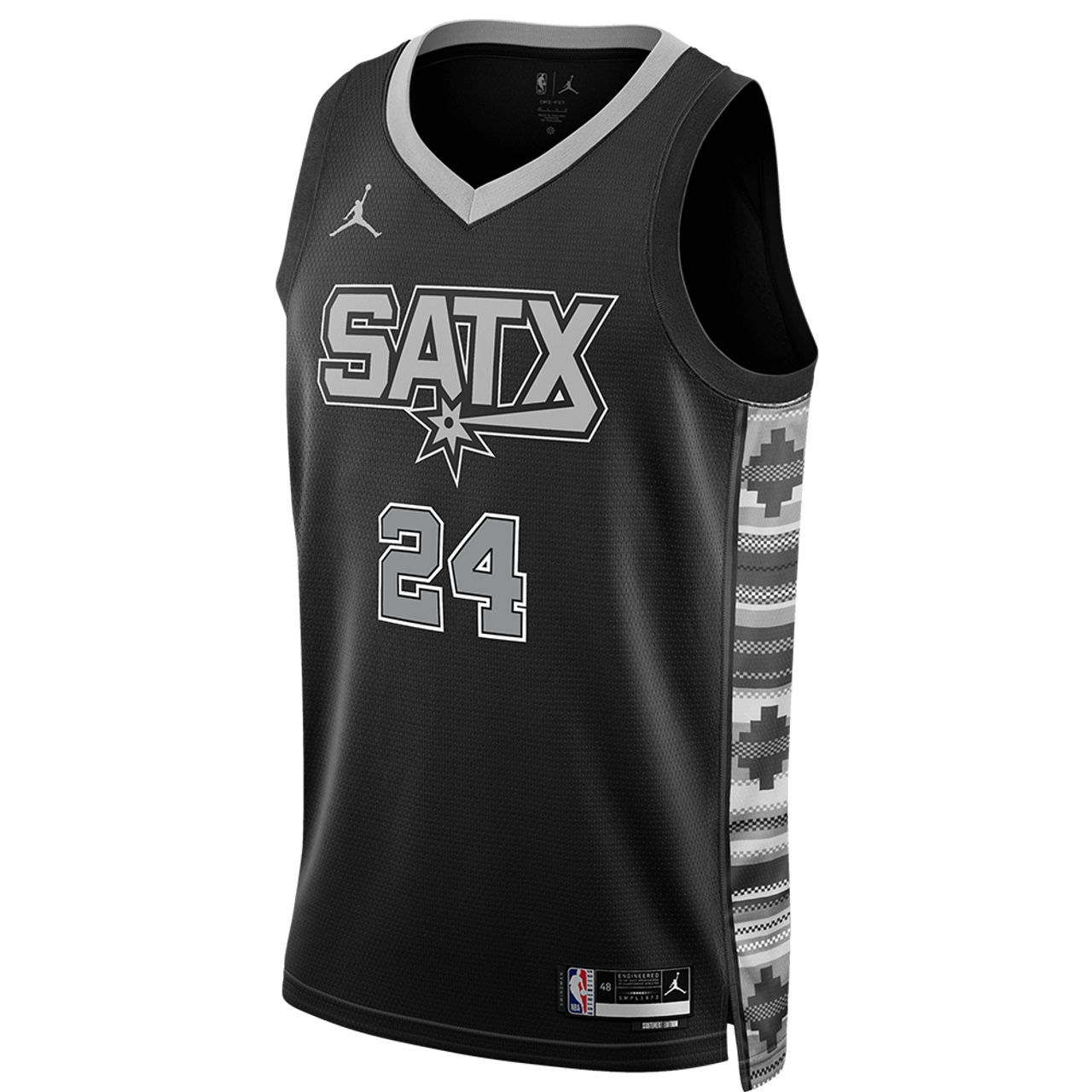 Devin Vassell #24 San Antonio Spurs Black Statement Jersey