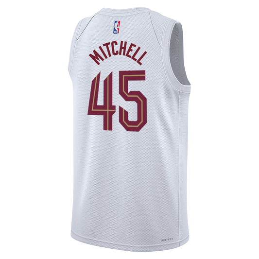 Donovan Mitchell #45 Cleveland Cavaliers White Association Jersey