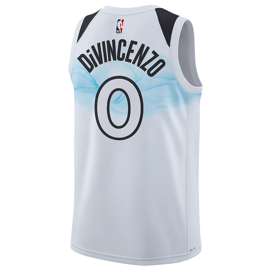 Donte DiVincenzo #0 Minnesota Timberwolves White City Edition Jersey