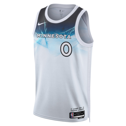 Donte DiVincenzo #0 Minnesota Timberwolves White City Edition Jersey