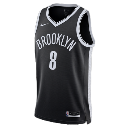 Egor Dëmin #8 Brooklyn Nets Black Icon Jersey