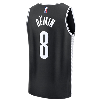 Egor Dëmin #8 Brooklyn Nets Black Icon Jersey