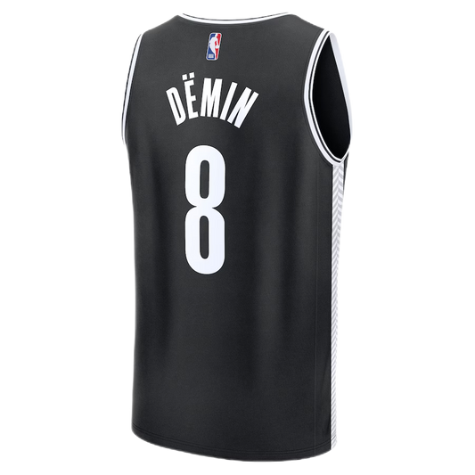 Egor Dëmin #8 Brooklyn Nets Black Icon Jersey