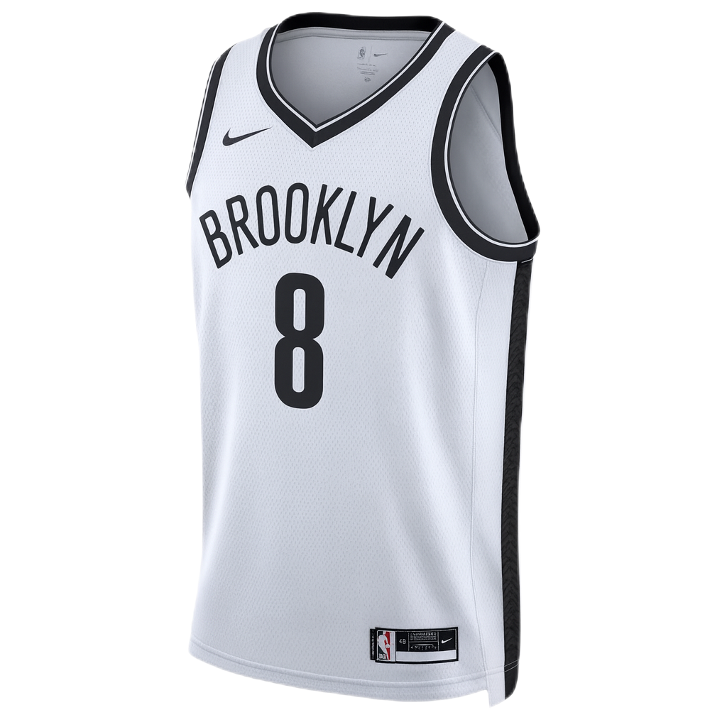 Egor Dëmin #8 Brooklyn Nets White Association Jersey