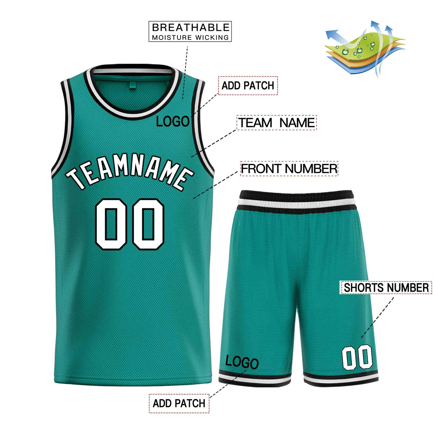 Elite Block Aqua Surge Basketball Kit