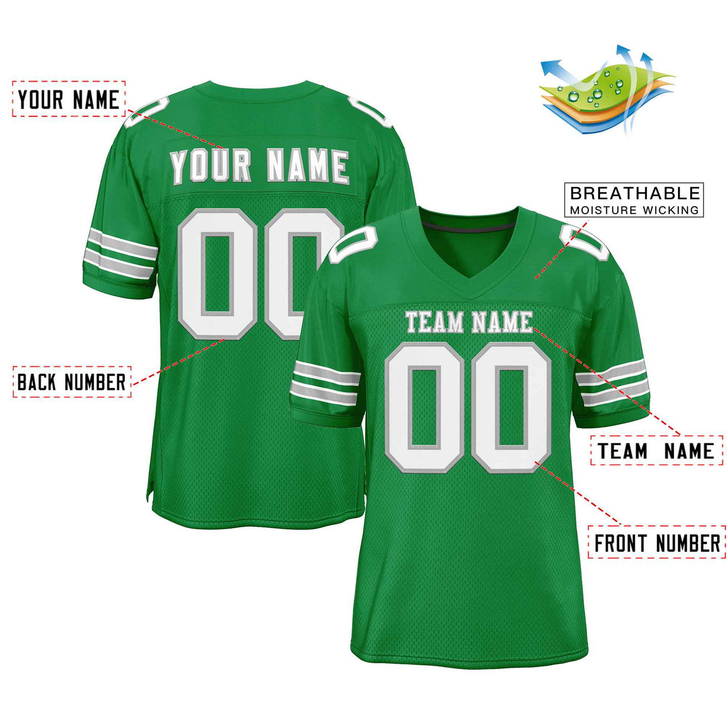 Elite Class Emerald Titan Football Jersey