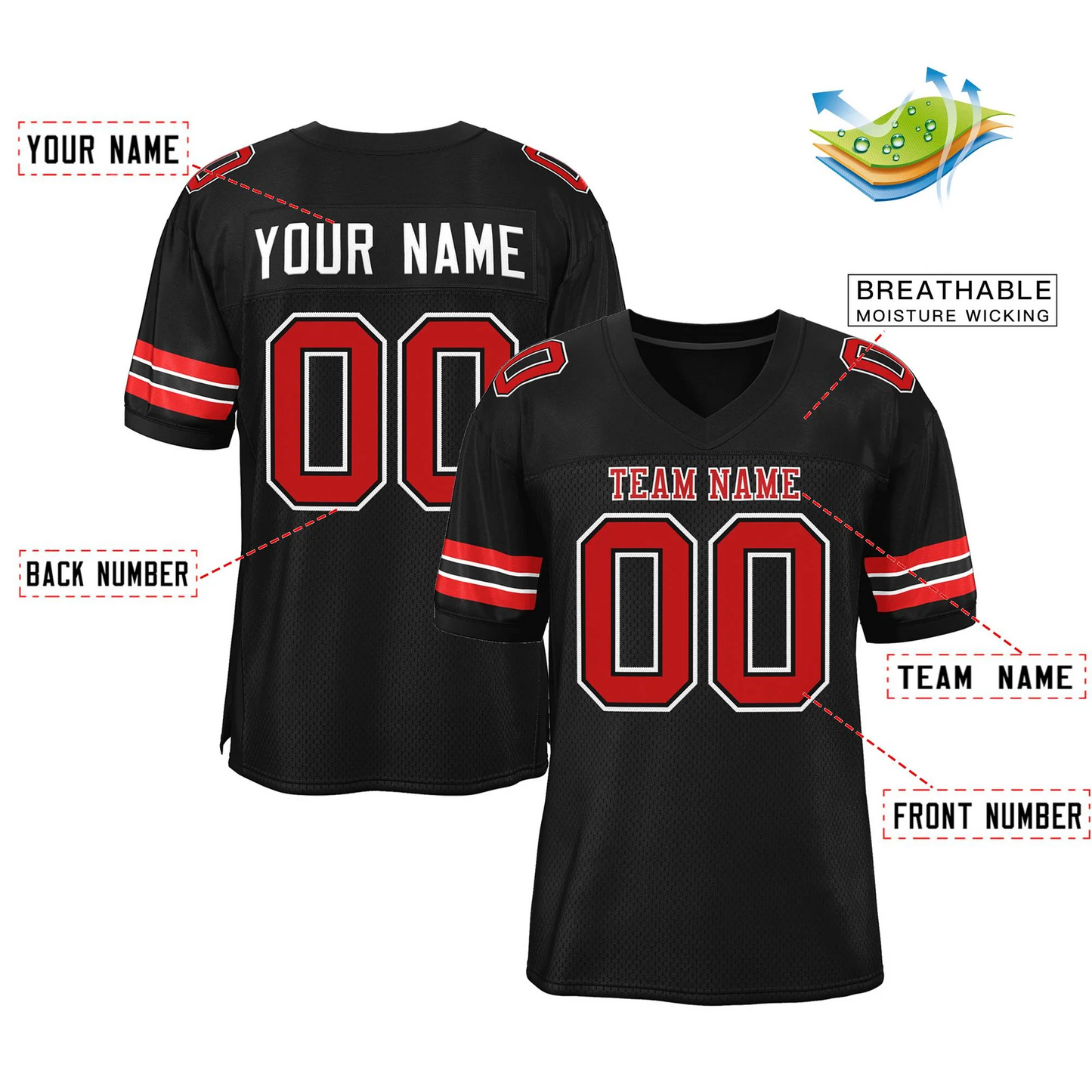 Elite Link Ruby Raider Football Jersey