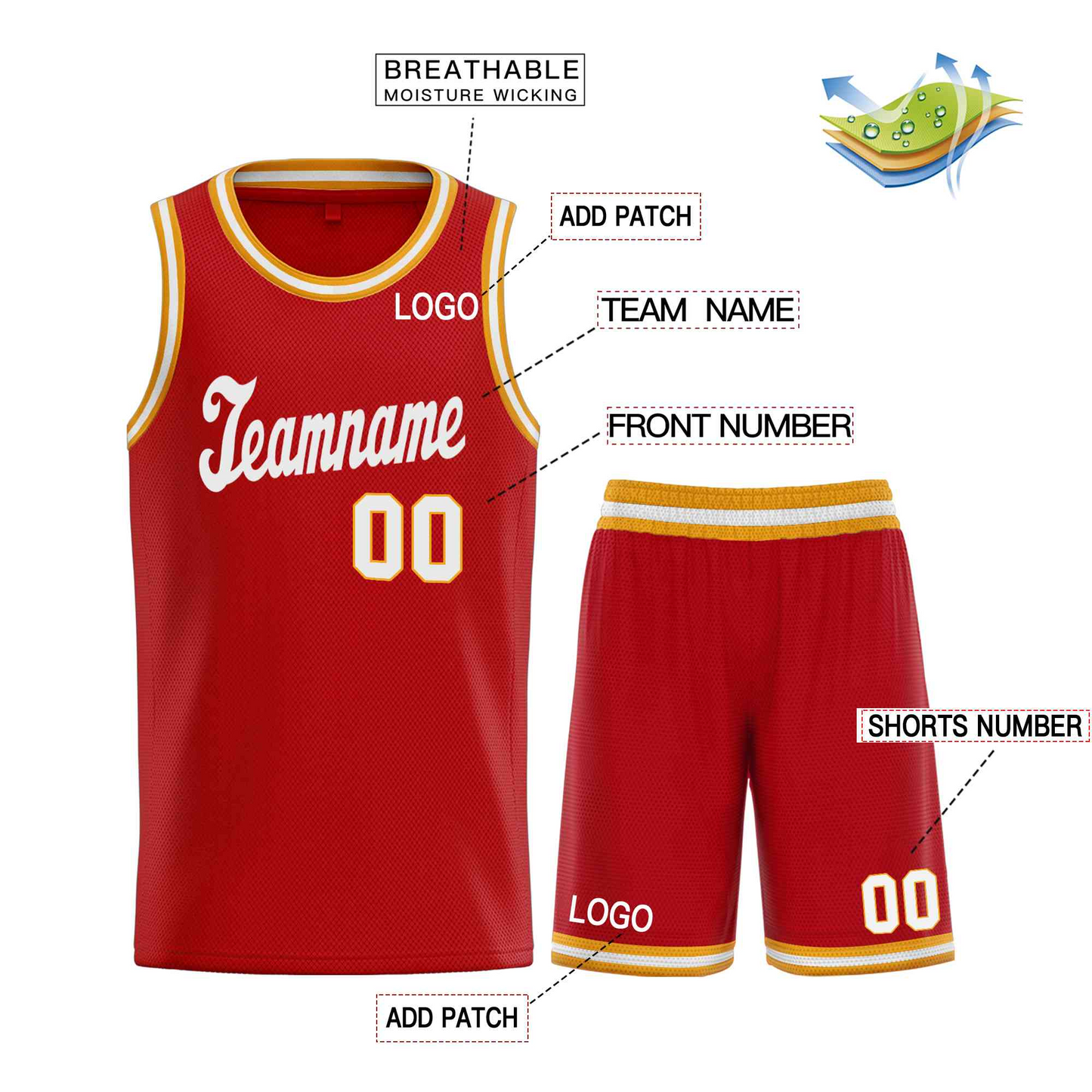 Elite Dunk Scarlet Flash Basketball Kit