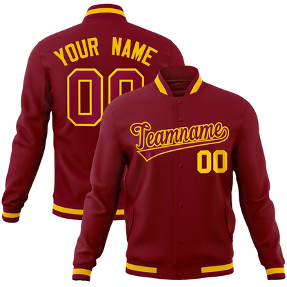 Elite Letterman Crimson Glory Full-Snap Jacket