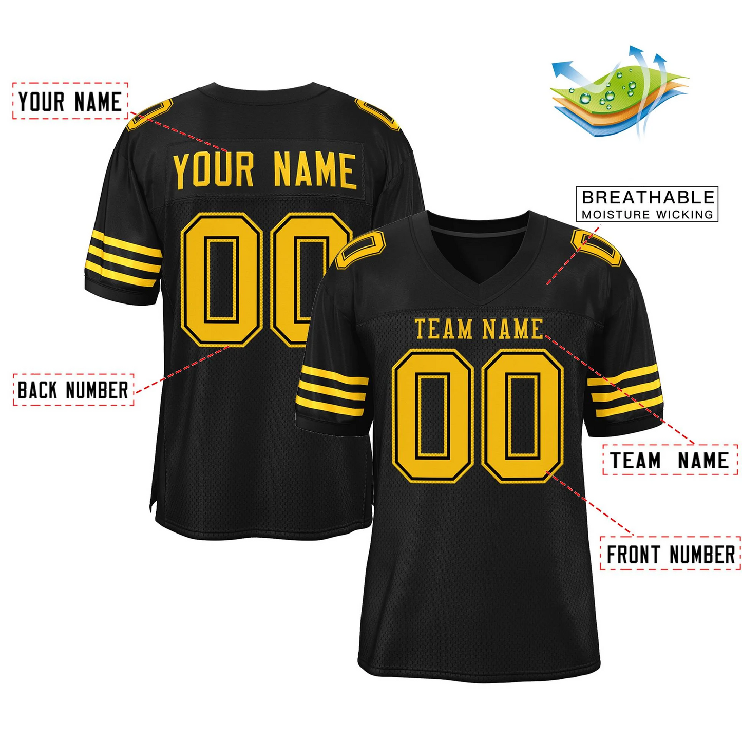 Elite Rank Midnight Strike Football Jersey