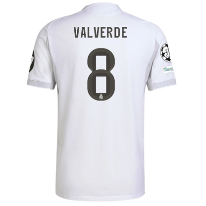 White soccer jersey with 'Valverde' and number '8' 